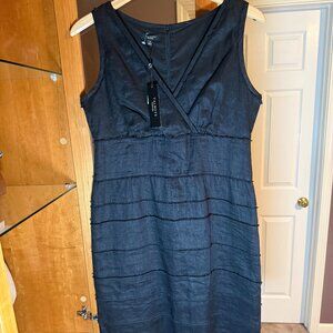Talbots black sleeveless linen dress, Size 10